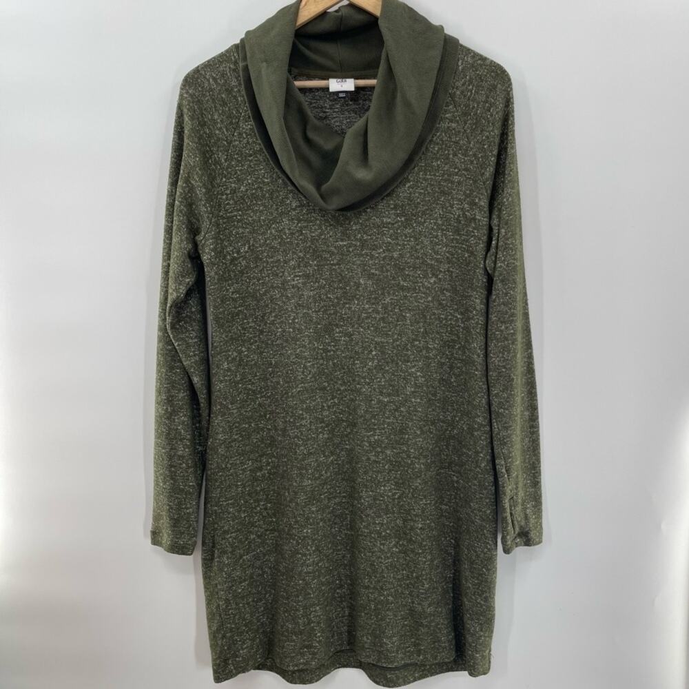 Cabi #4016 Olive Green Solace Cowl Neck Cinch Back Preppy Comfy Dress Size Small - Picture 2 of 14